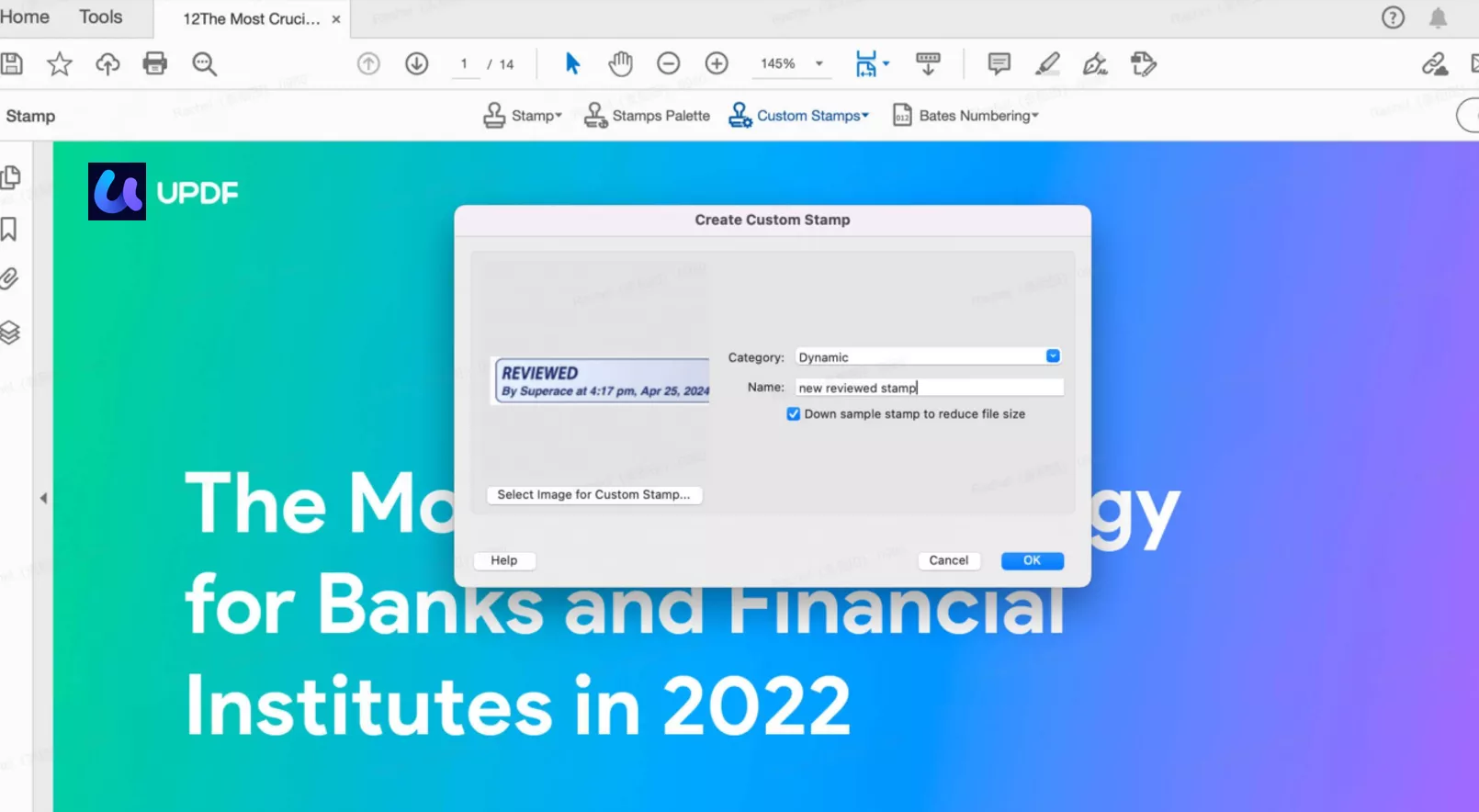 Benennen Sie den benutzerdefinierten Stempel in Adobe