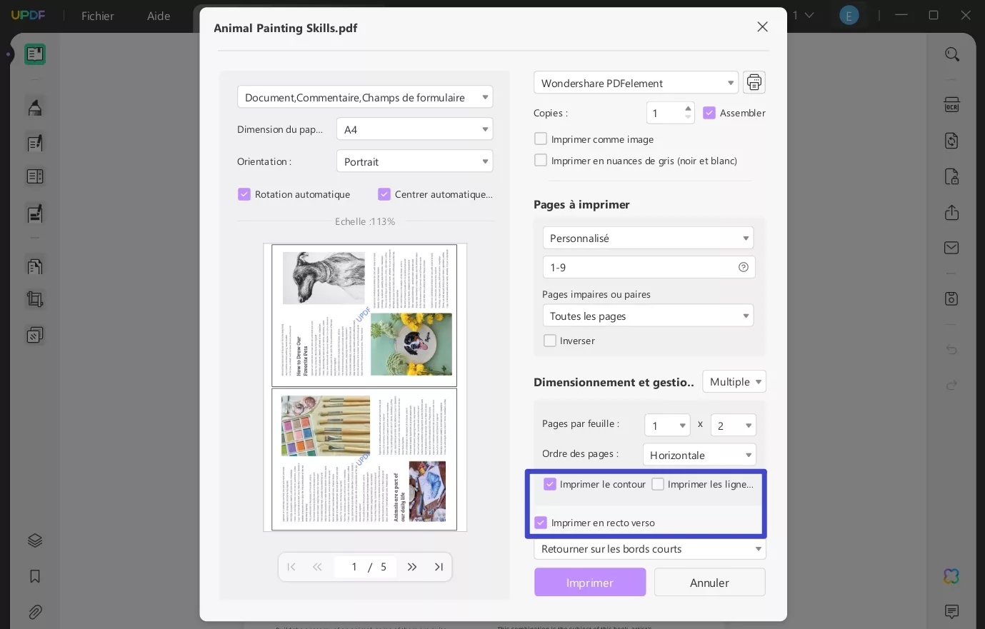 imprimer 4 pages par feuille pdf