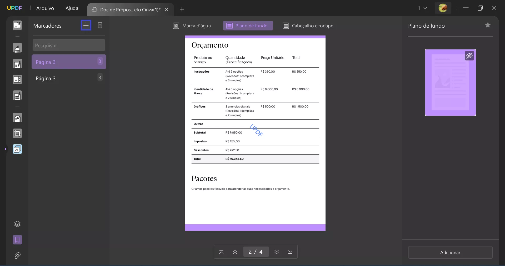 Pular a Página em um PDF