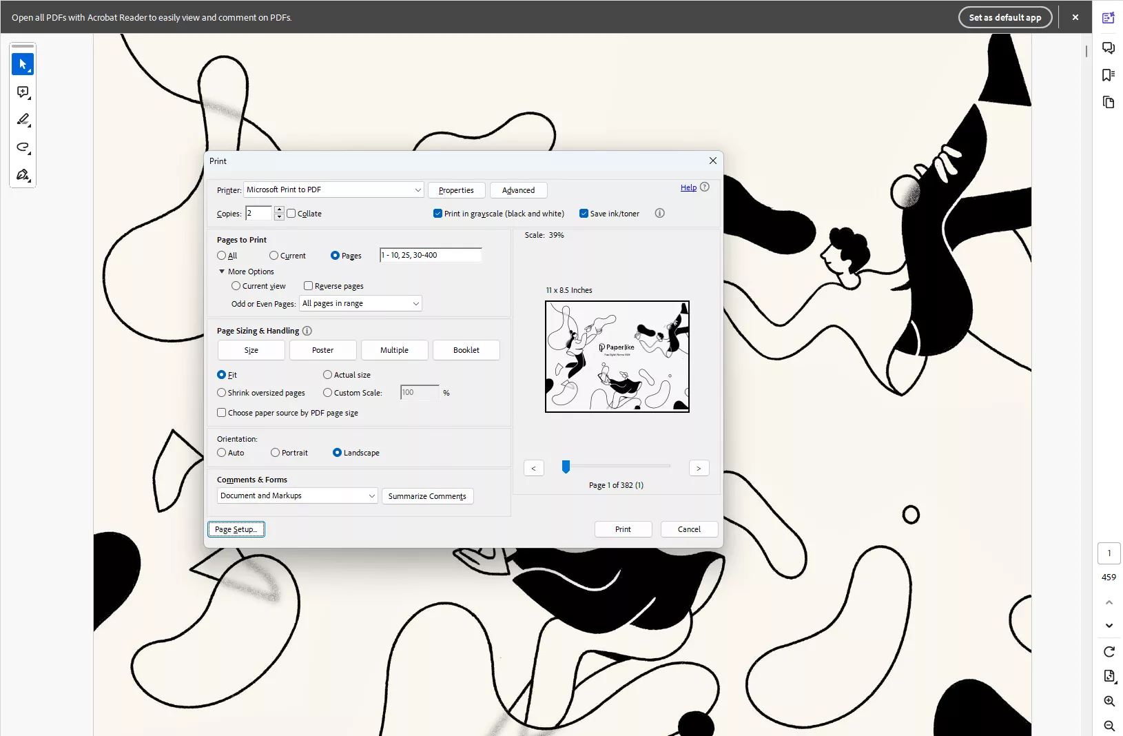 adobe acrobat printer