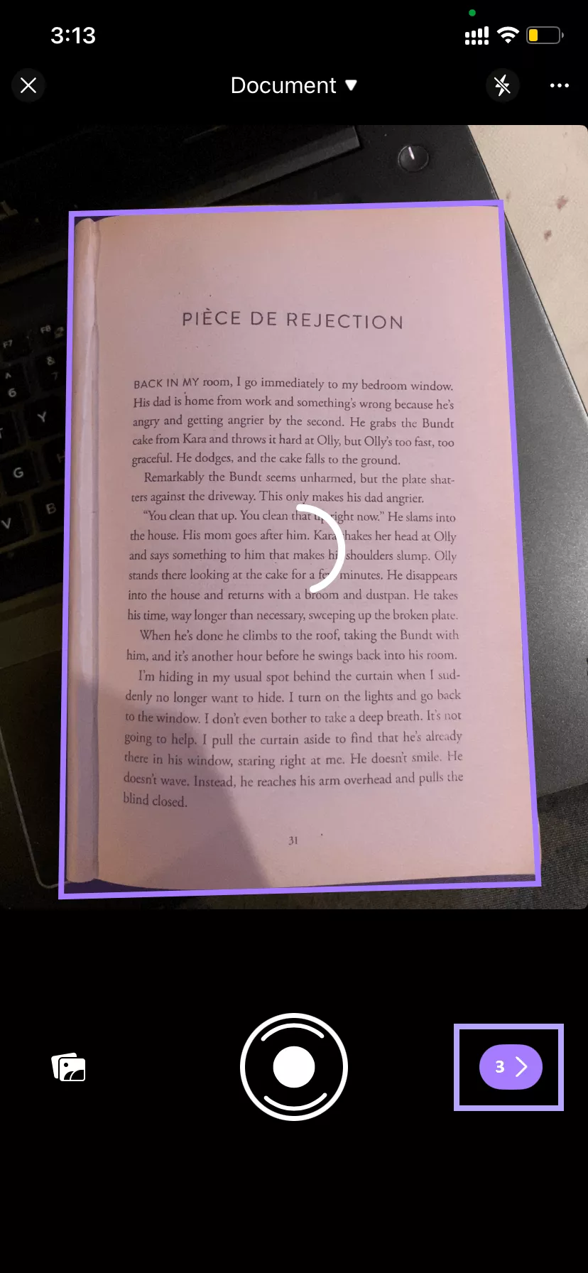 click the arrow icon updf ios