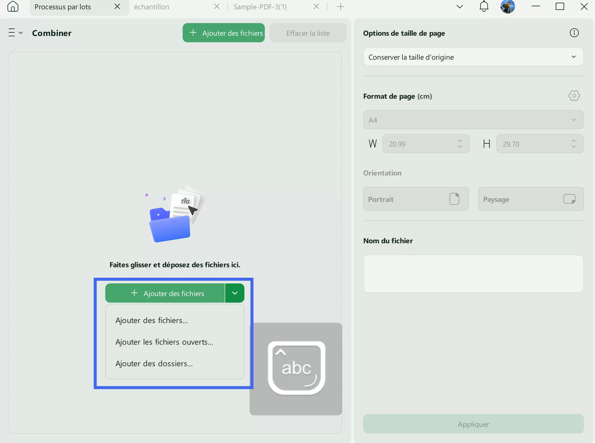 ajouter des fichiers