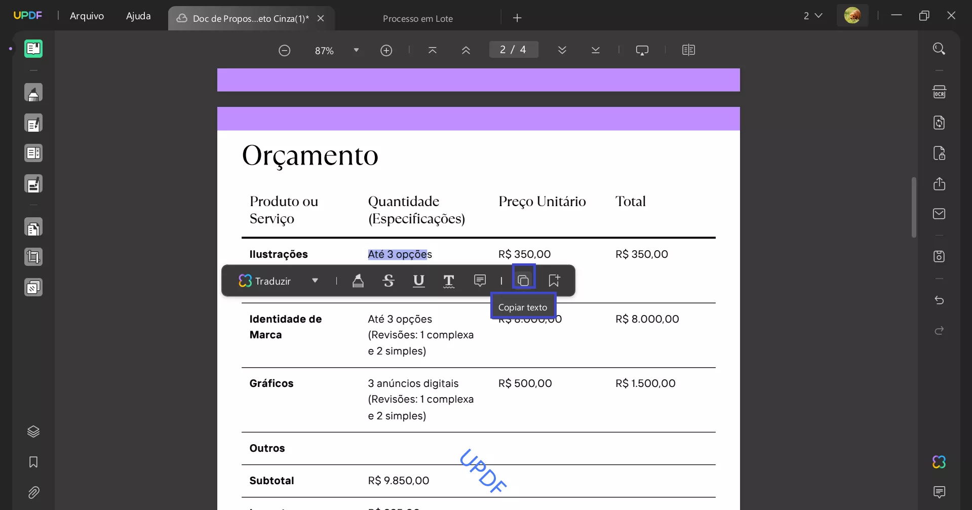 Conversor de PDF para Texto com IA