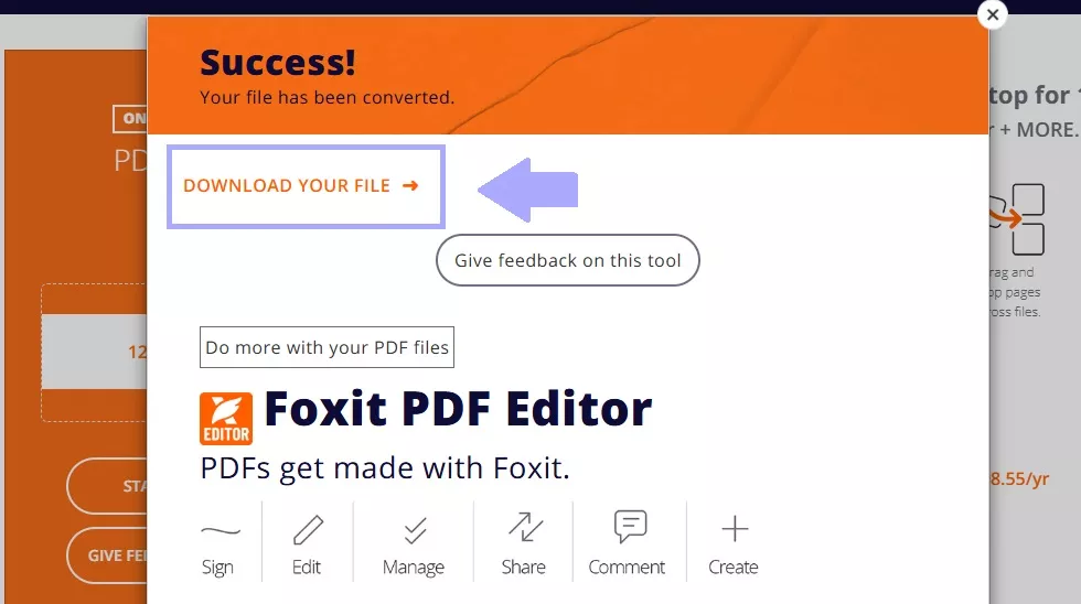 download your word file in foxit