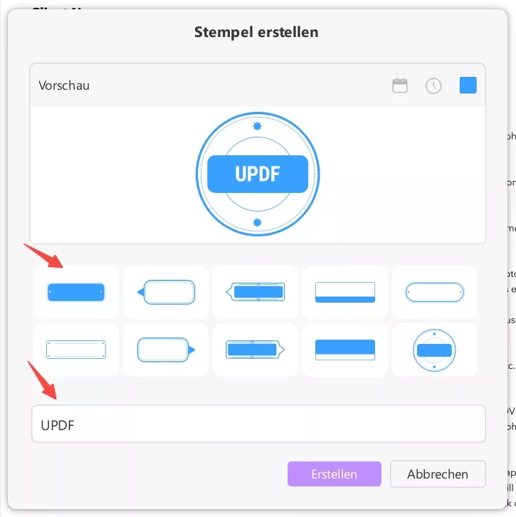 Signaturstempel in UPDF erstellen