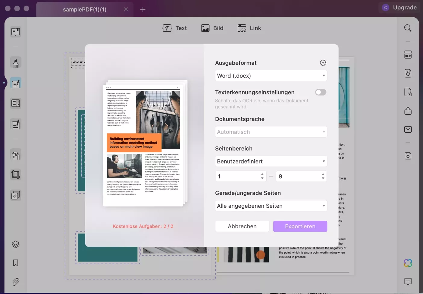 PDF in Excel Konverter Mac