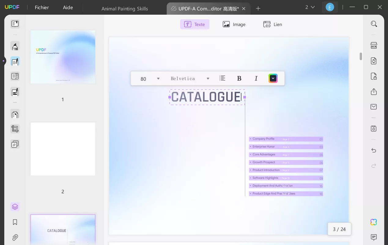 ajouter table des matières cliquable pdf