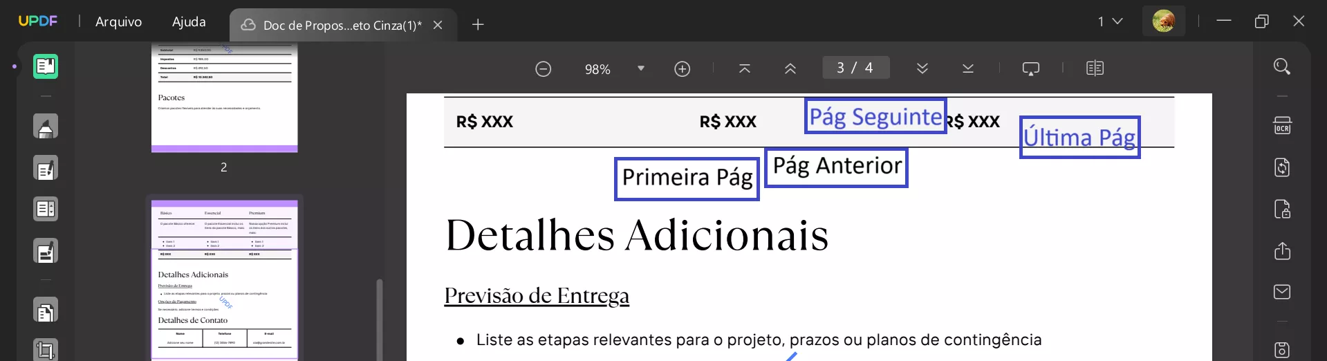 Pular a Página em um PDF