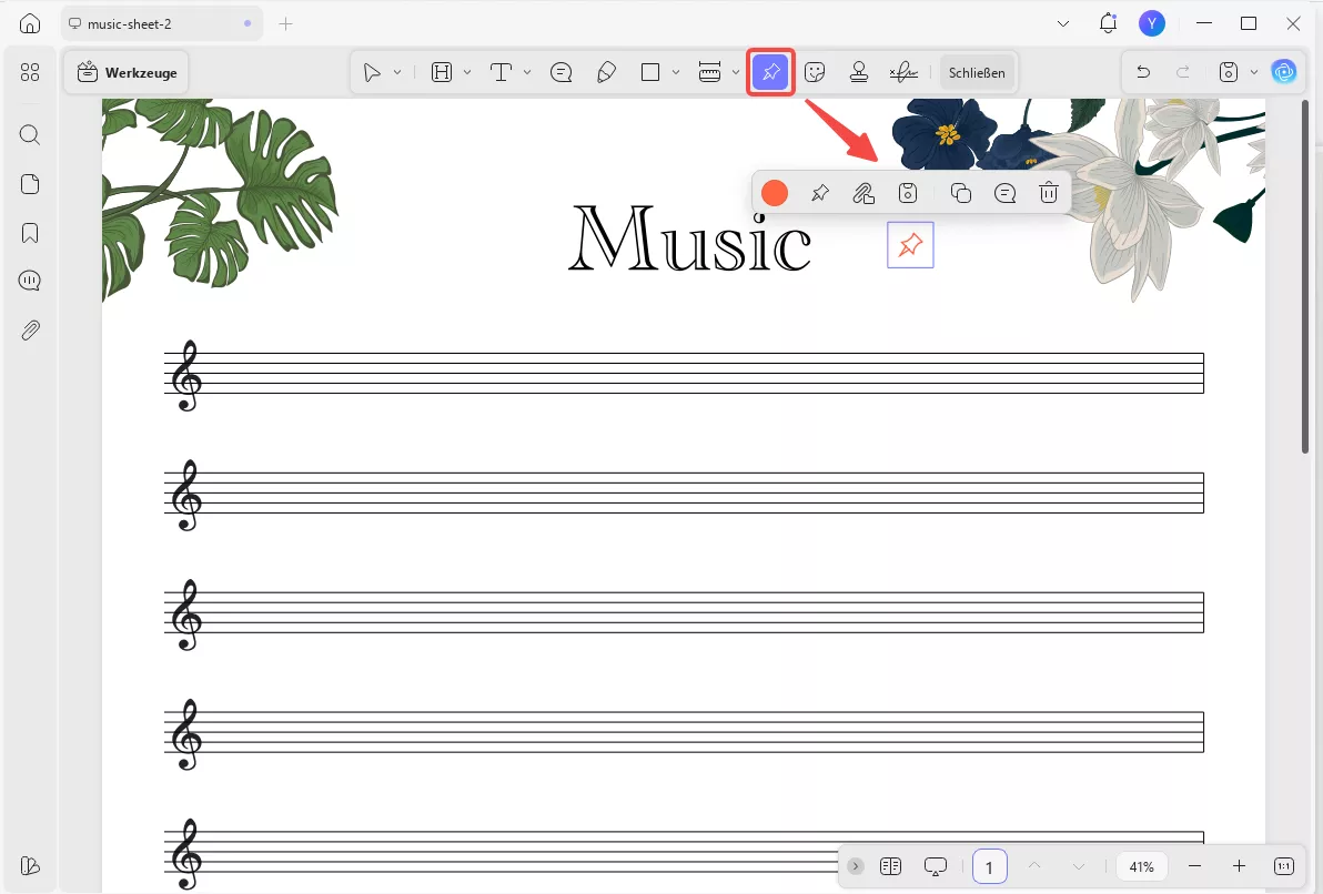 Audio zu PDF hinzufügen updf