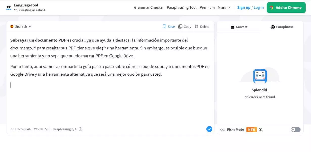 languagetool corrector gramatical español