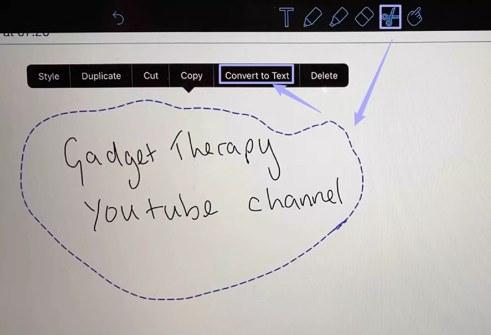 notability handwriting tool