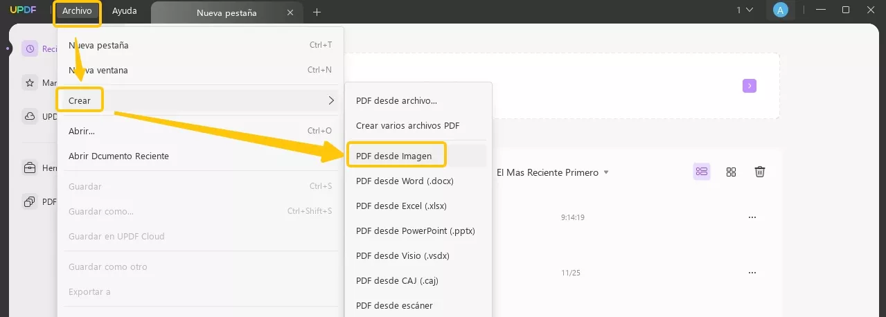 pdf desde imagen