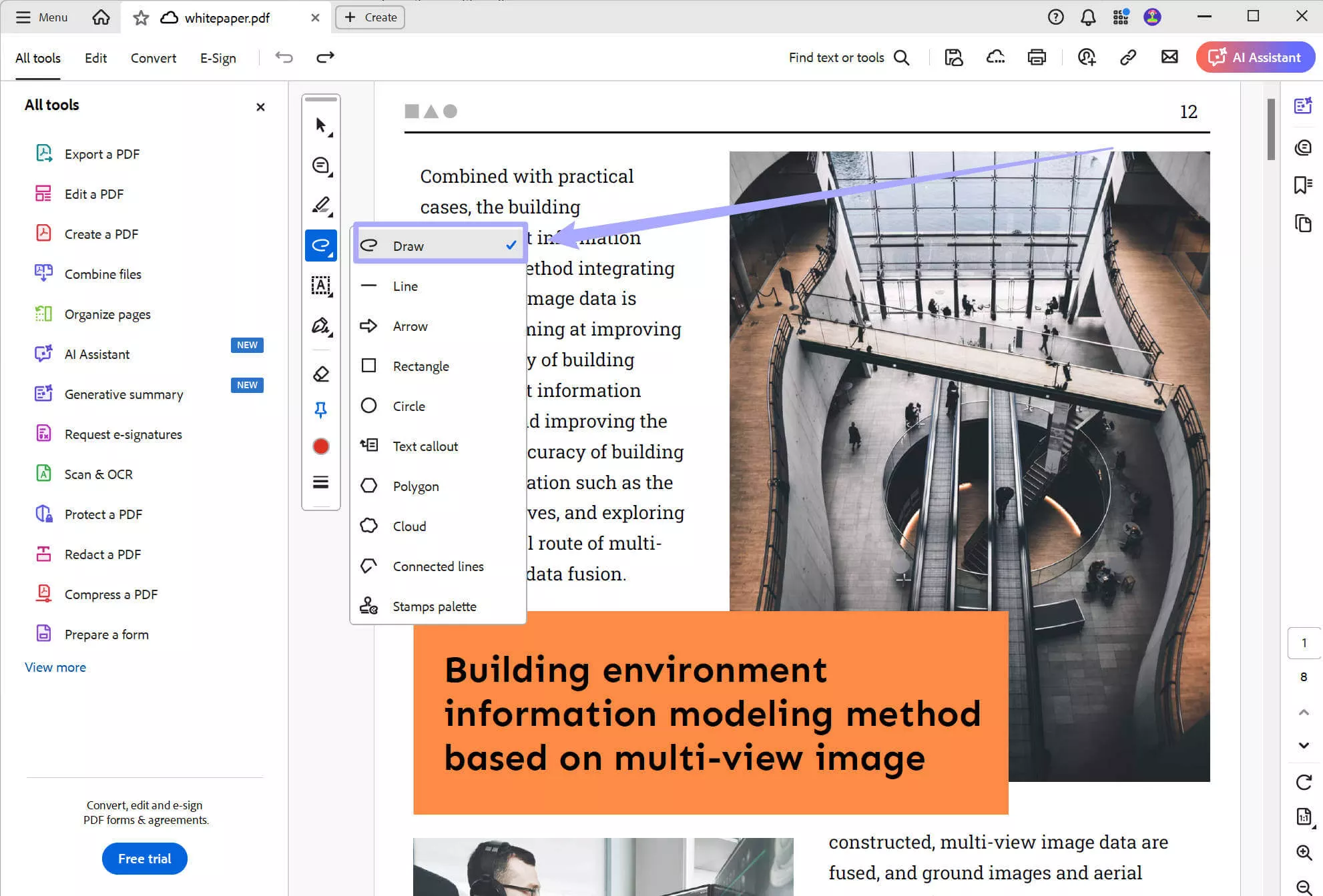 pen in adobe acrobat PDF writer