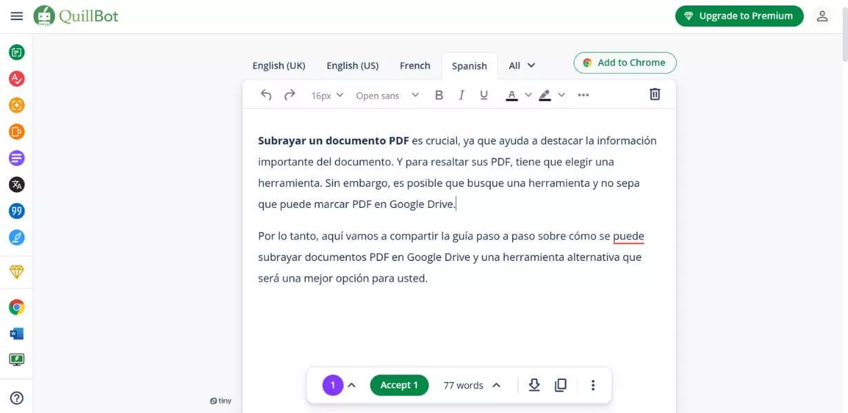quillbot corrector gramatical español