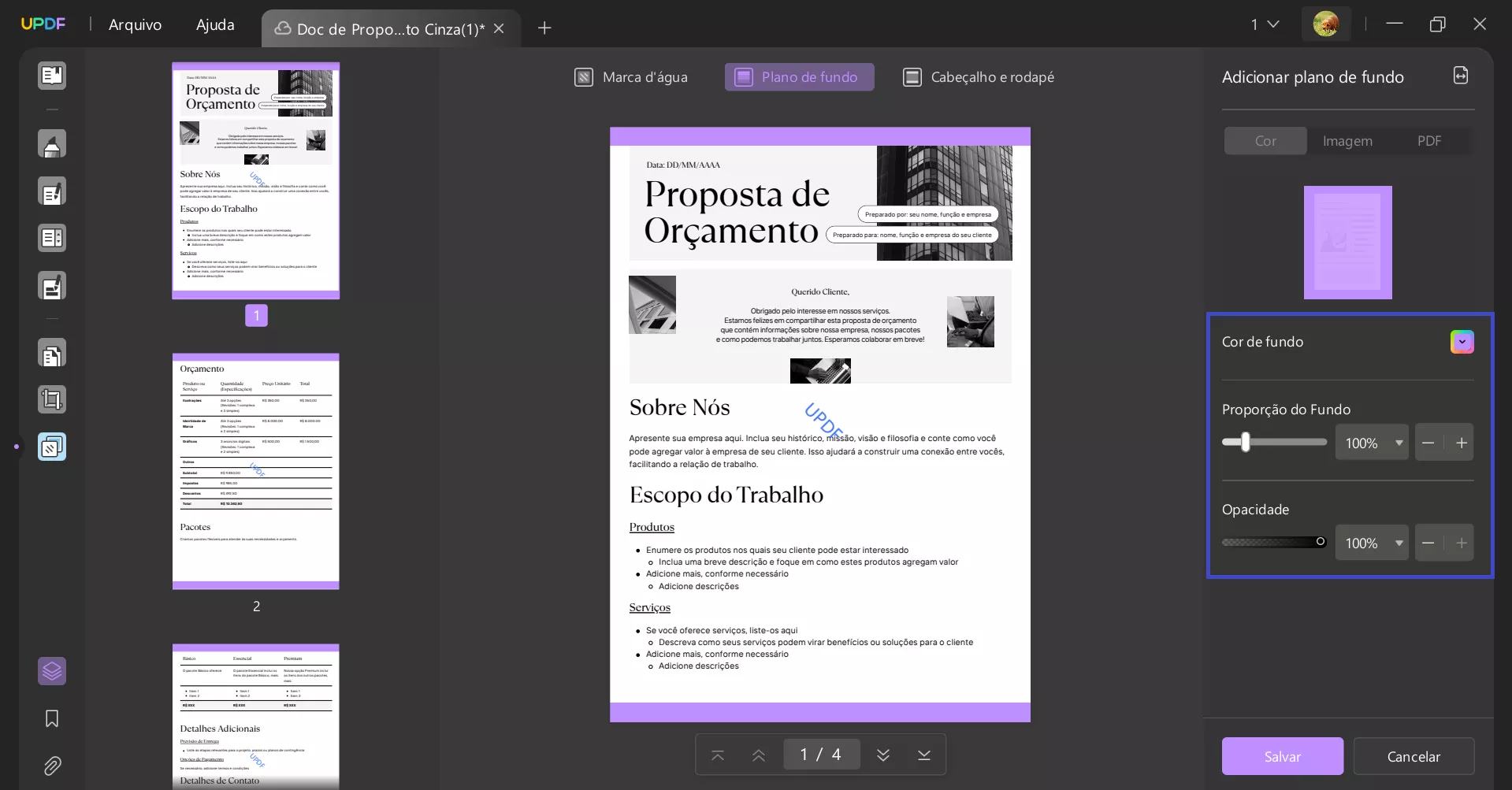 Converter o Fundo do PDF para Branco