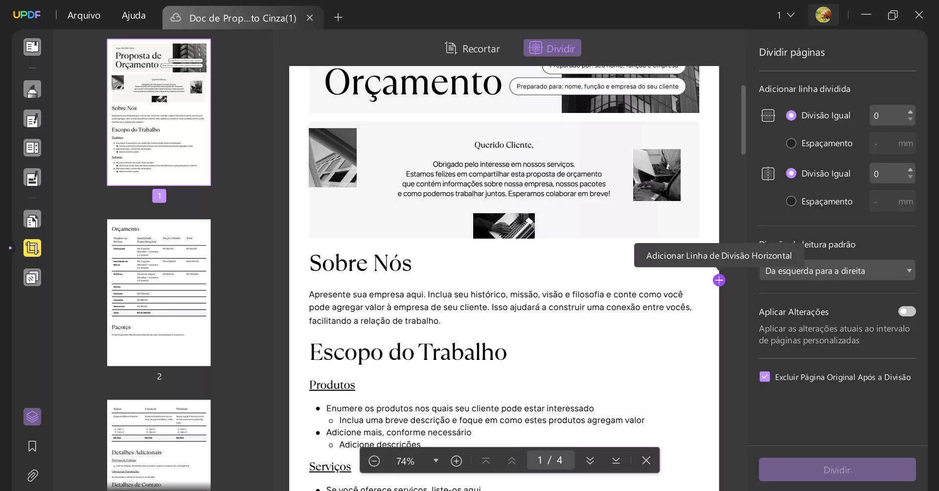 Como Inserir Quebra de Página