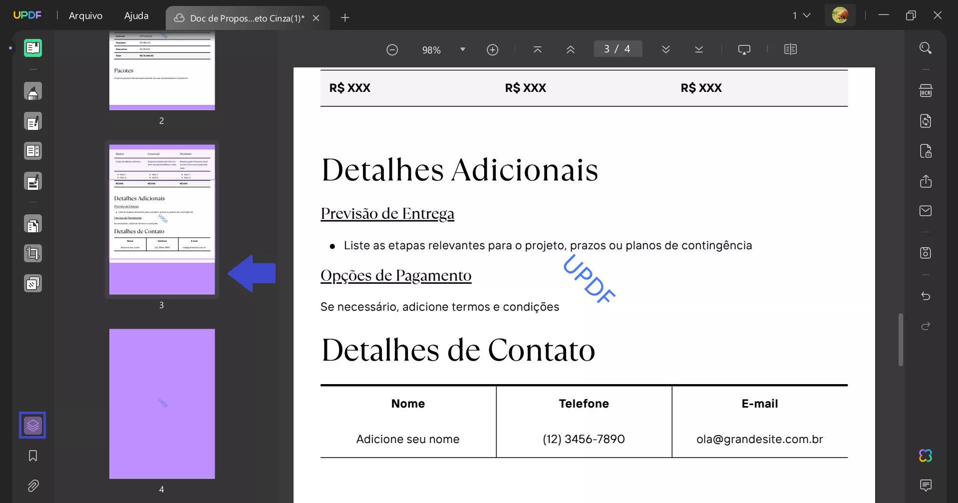 Pular a Página em um PDF