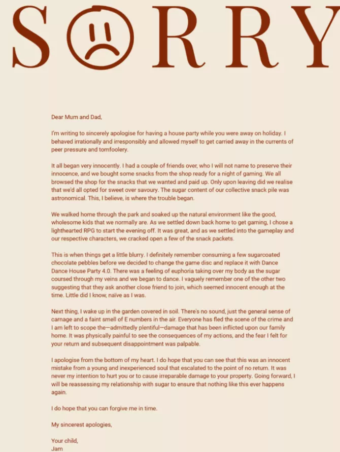 apology letter template