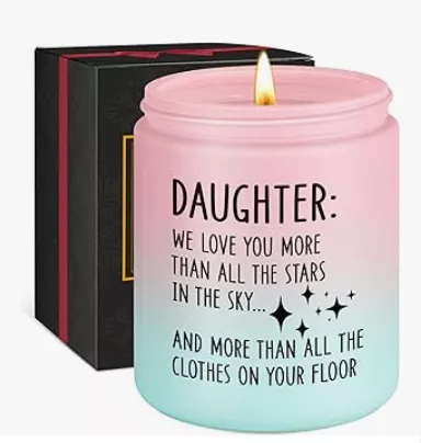 candle with inspirational quotes