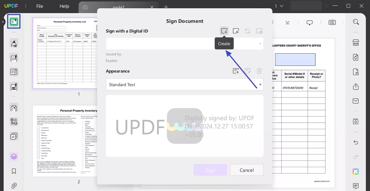 create digital signature
