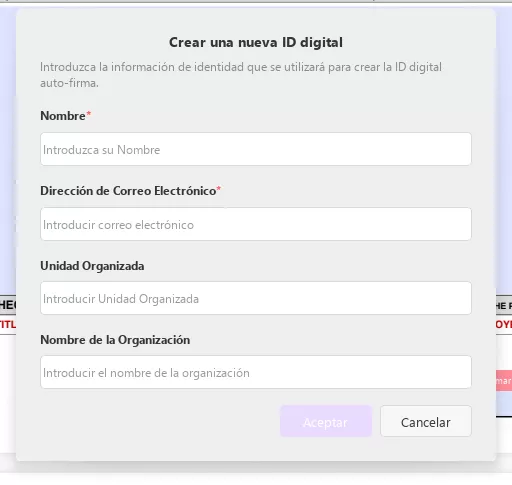 crear una nueva ID digital