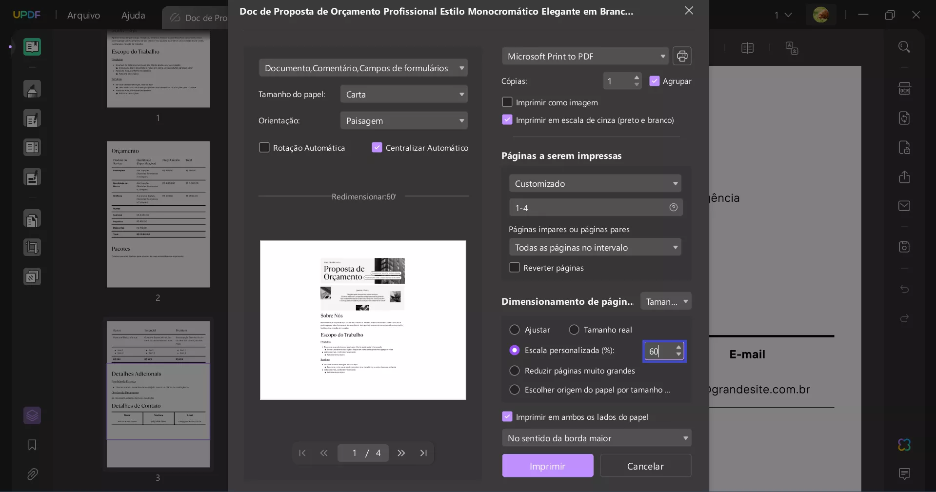 Como Imprimir um PDF Ampliado