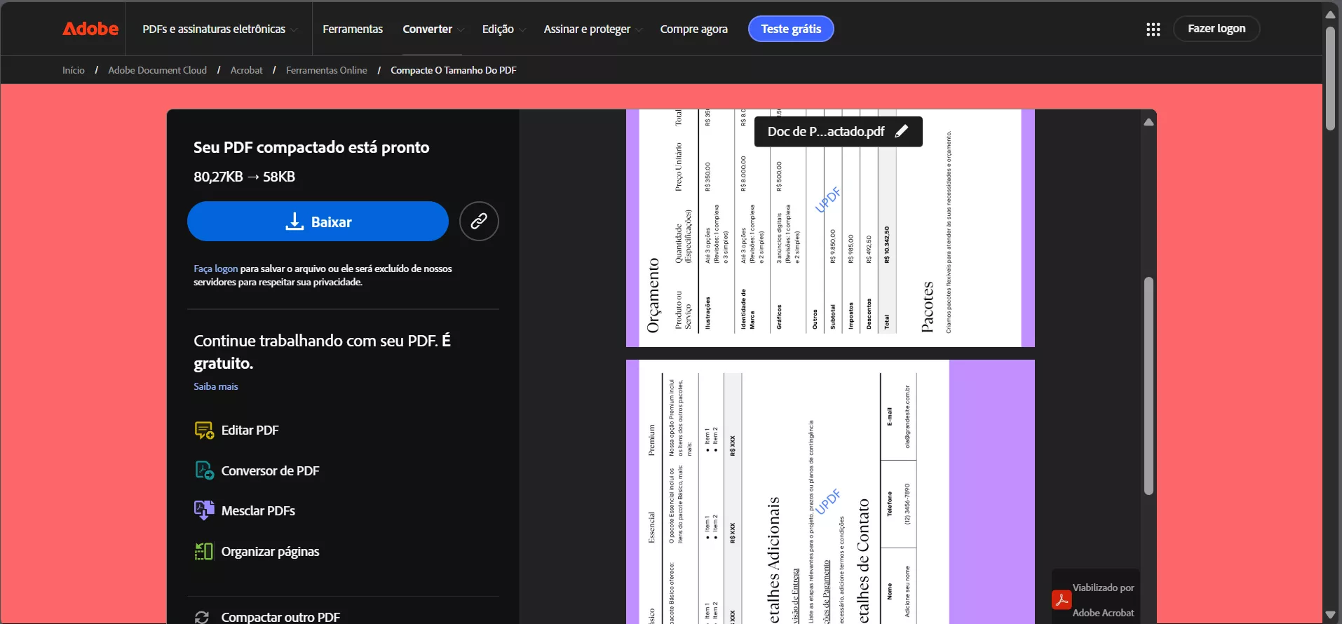 Comprimir PDF no Windows