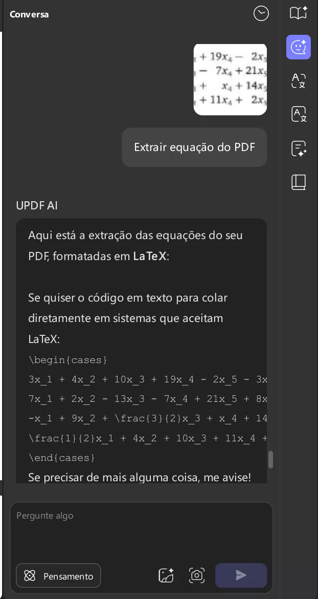 Copiar uma Equação do PDF