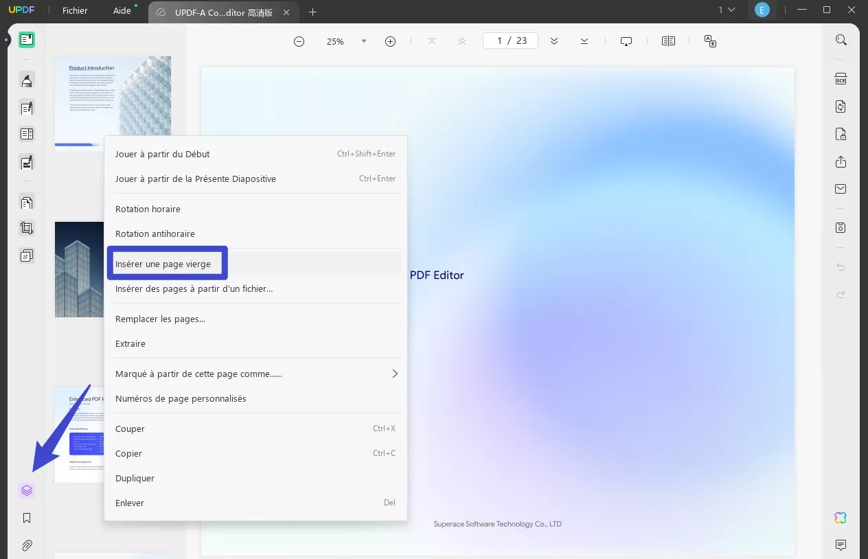ajouter page vierge pdf