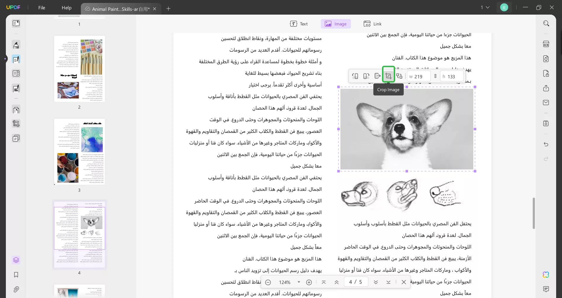 كيفية قص (حذف) صورة من PDF