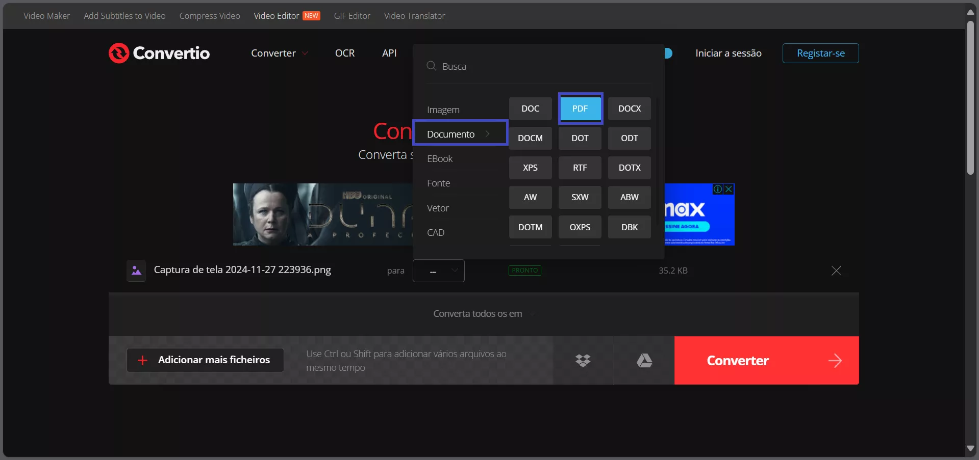 Como Converter INDD para PDF