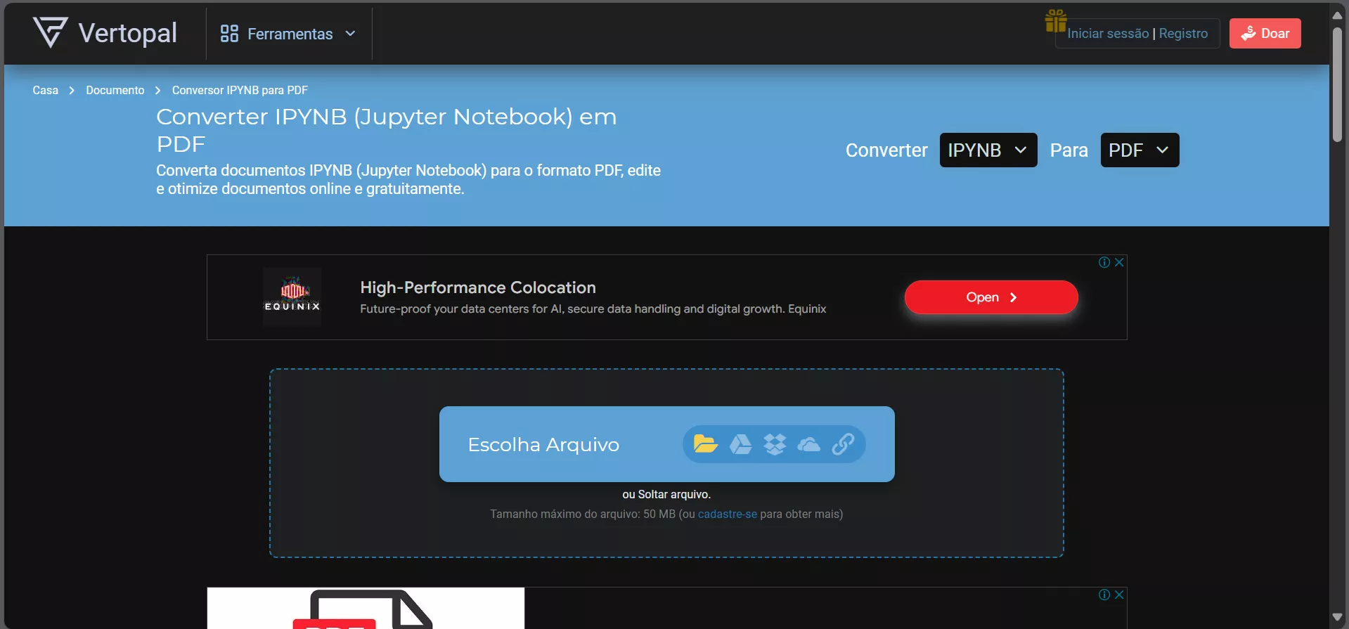 Converter Arquivos IPYNB para PDF