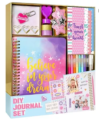 journal kit with pens and stickers