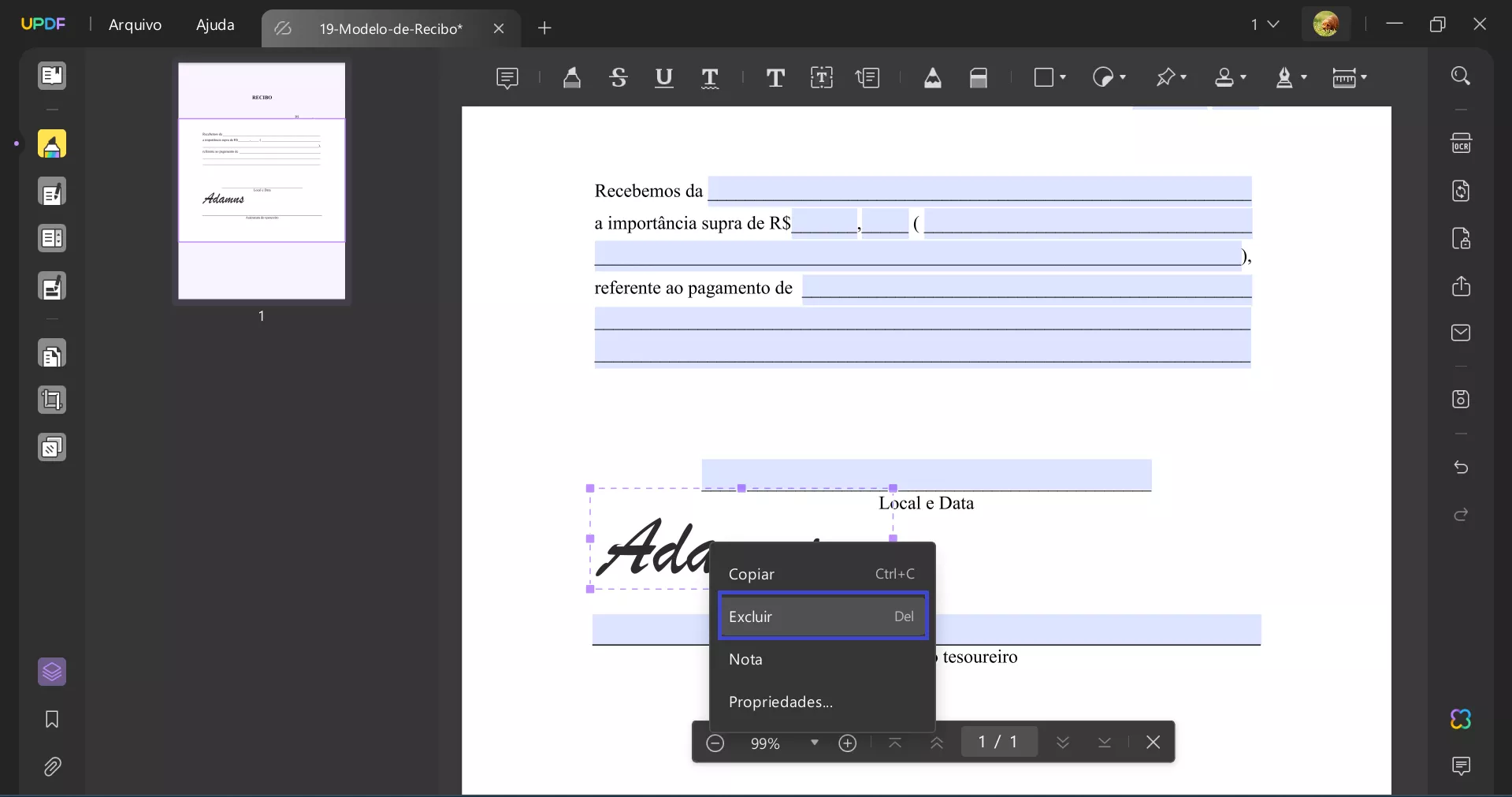 Remover Texto Manuscrito de um PDF