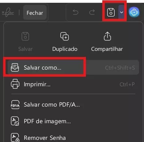 salvar como