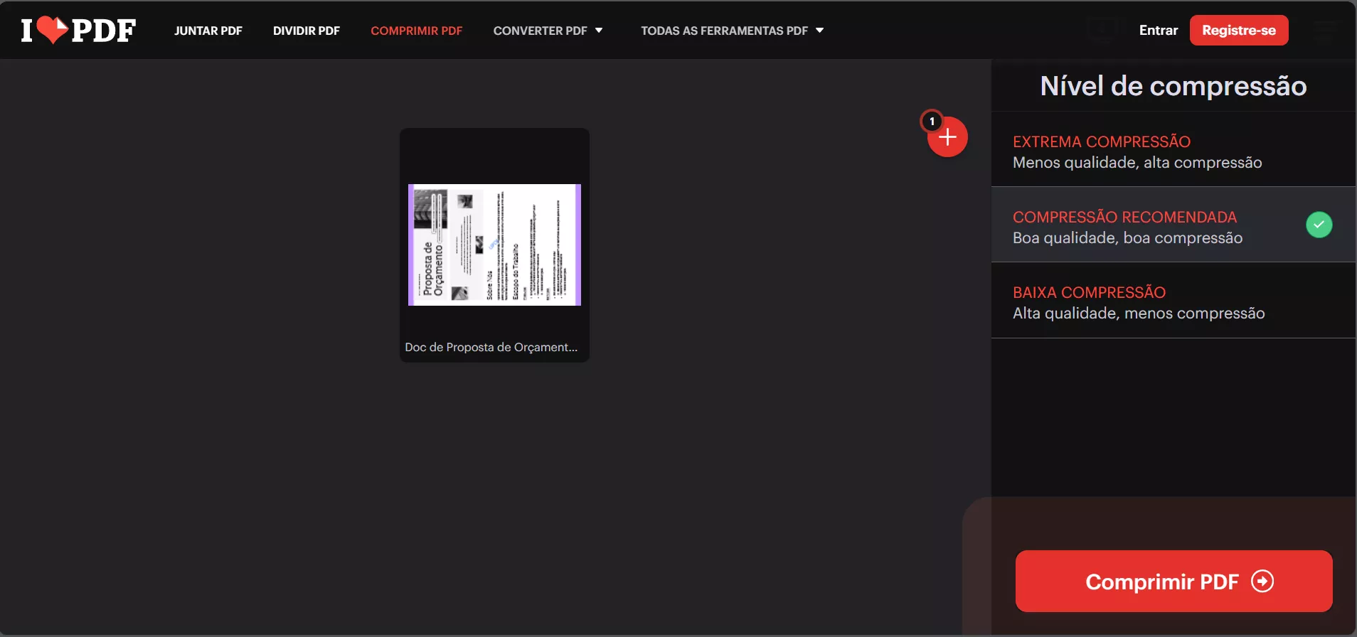 Comprimir PDF no Windows