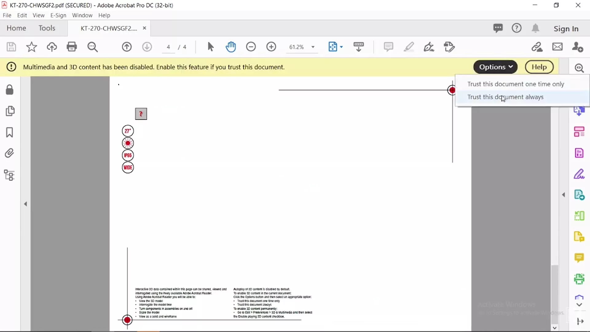 Acrobat에서 3D PDF 보기
