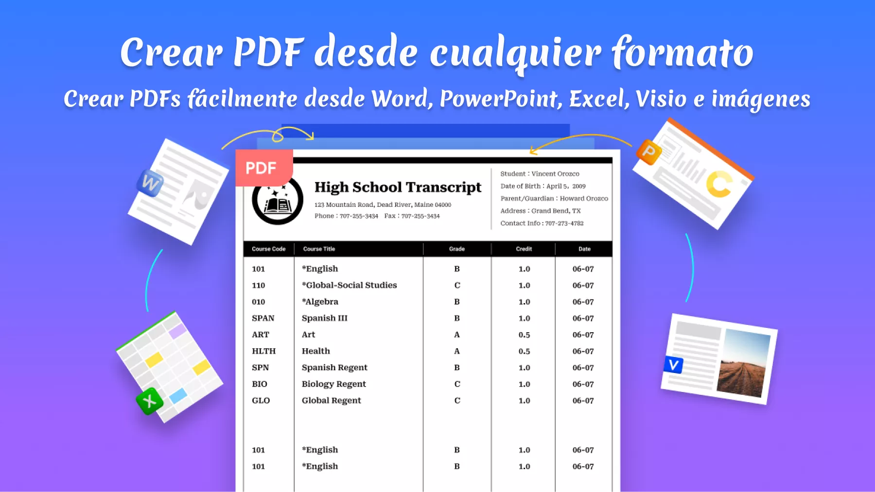 Crear PDF desde cualquier formato