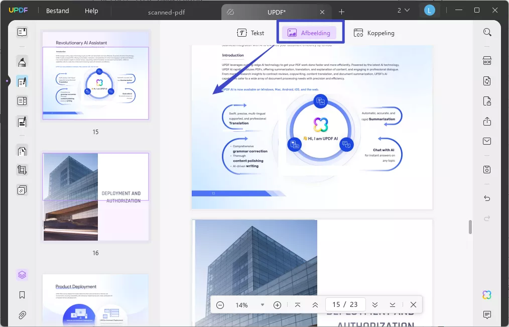 Afbeeldingen toevoegen aan PDF met UPDF