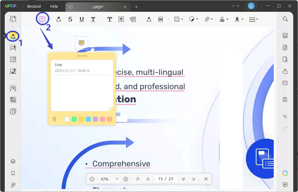 hoe je pdf-plaknotities annoteert