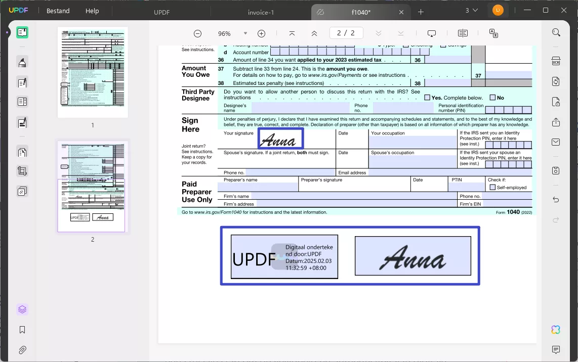 handtekeningveld toevoegen aan pdf digitaal toevoegen