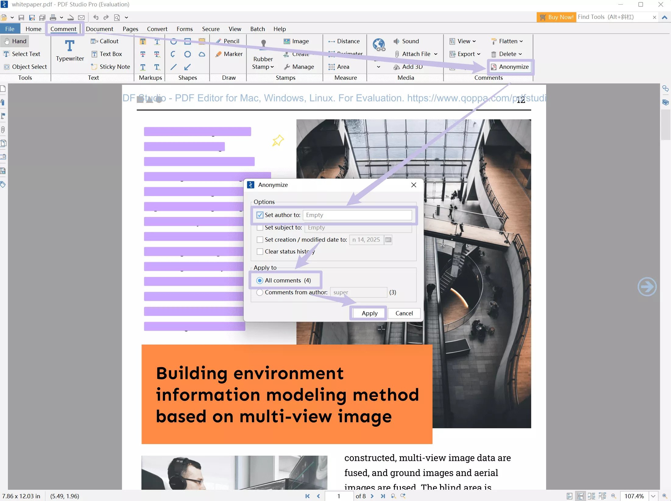 pdf studio PDF 특정 부분 지우기