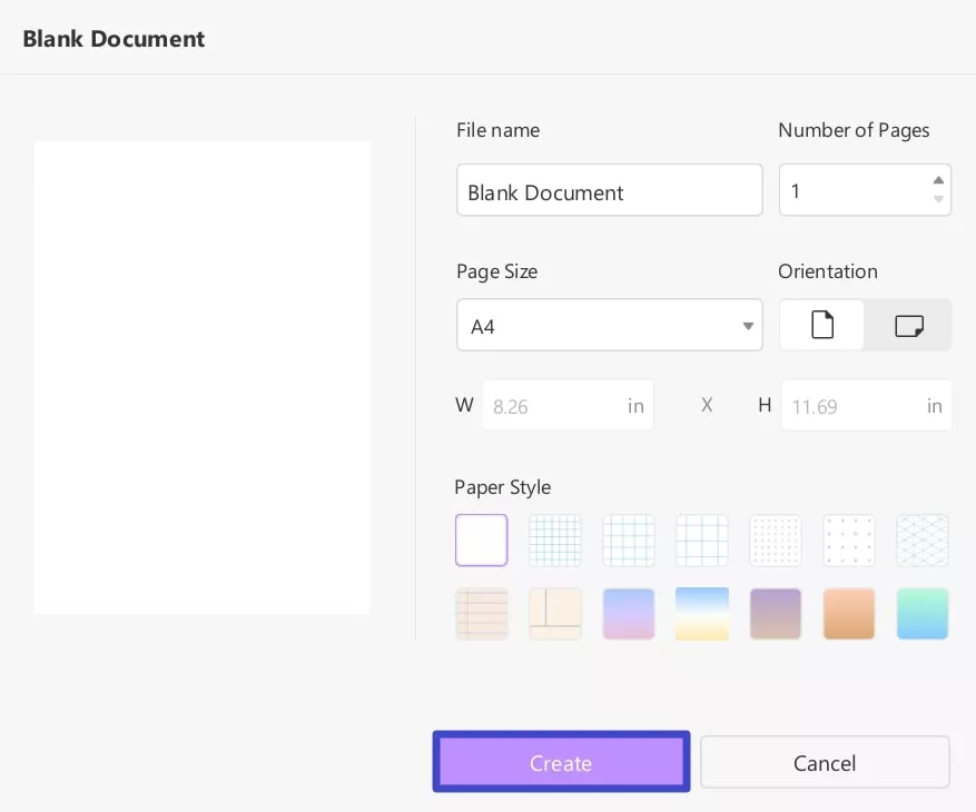 create and customize the template