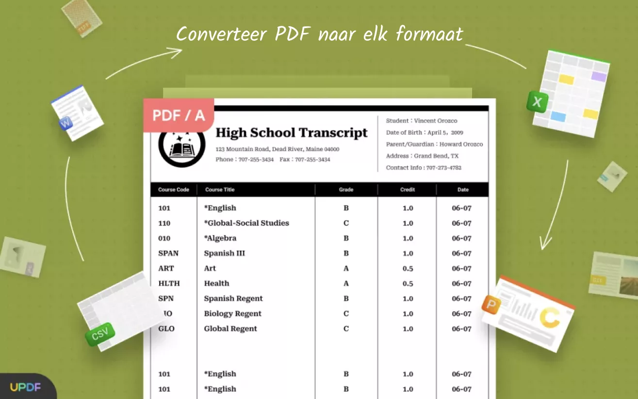 Converteer PDF naar elk formaat met UPDF