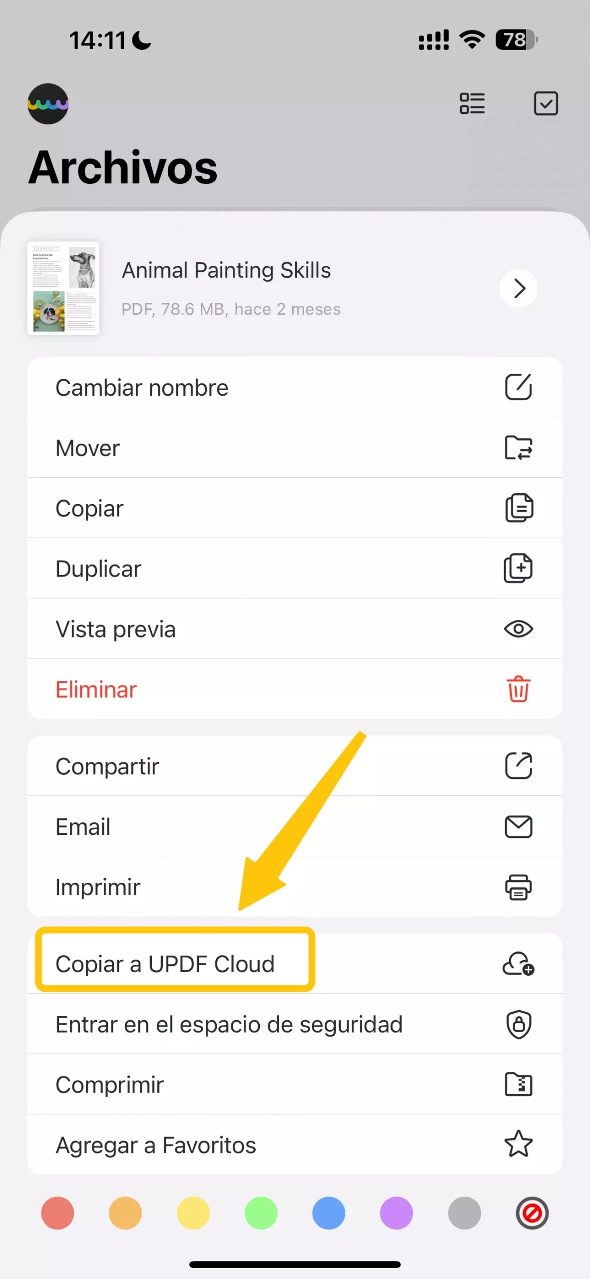 no puedo abrir pdf en iphone copiar a updf cloud