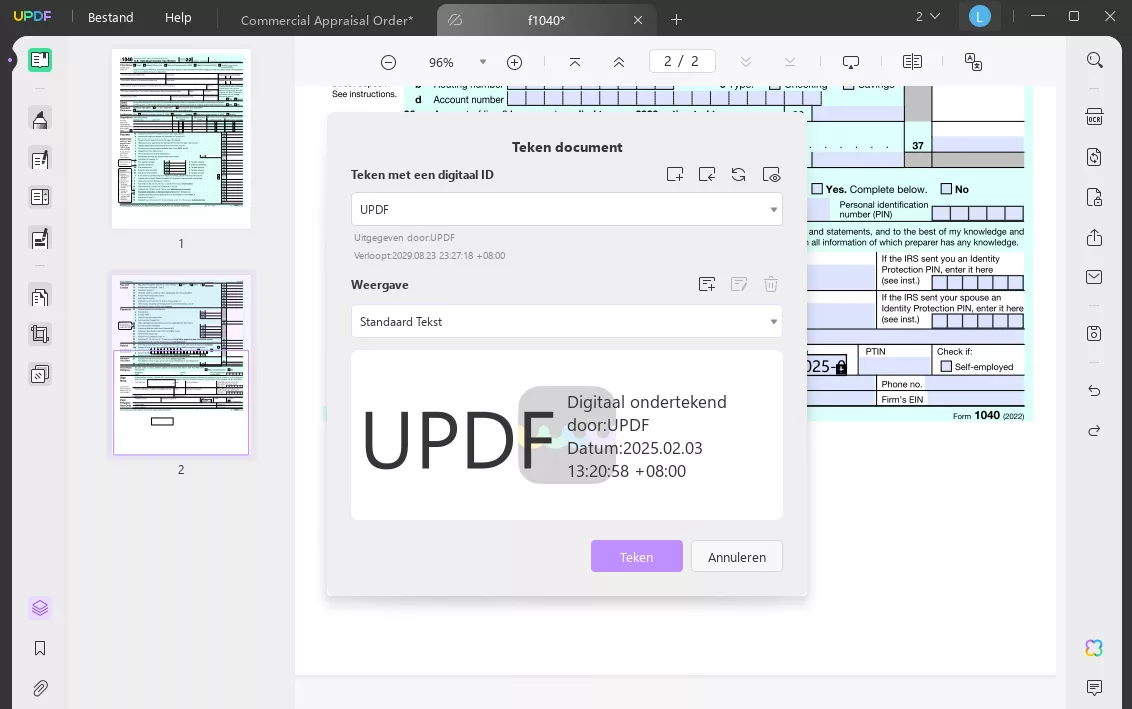 factuur sjabloon pdf updf