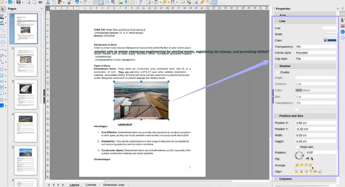 edit pdf image with libreoffice