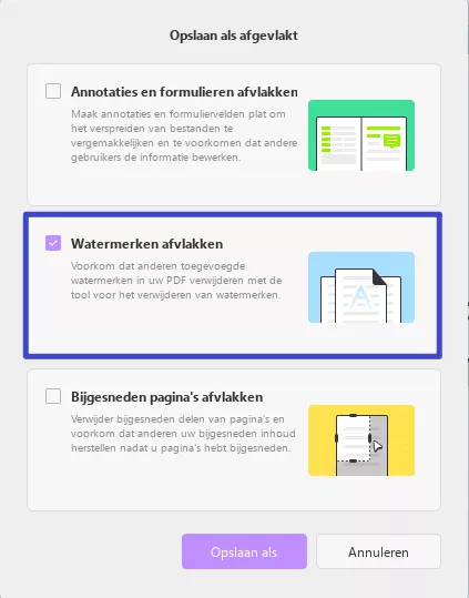 watermerken afvlakken