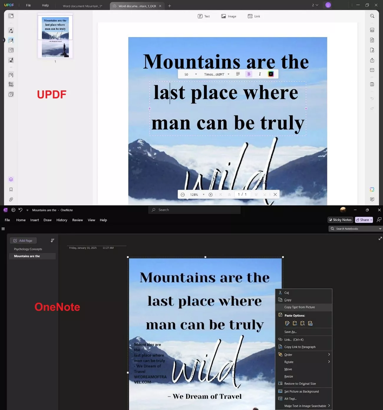 Vergleich zwischen UPDF und Microsoft OCR