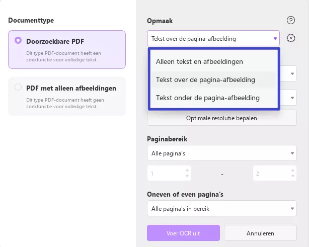 verschillende lay-outs